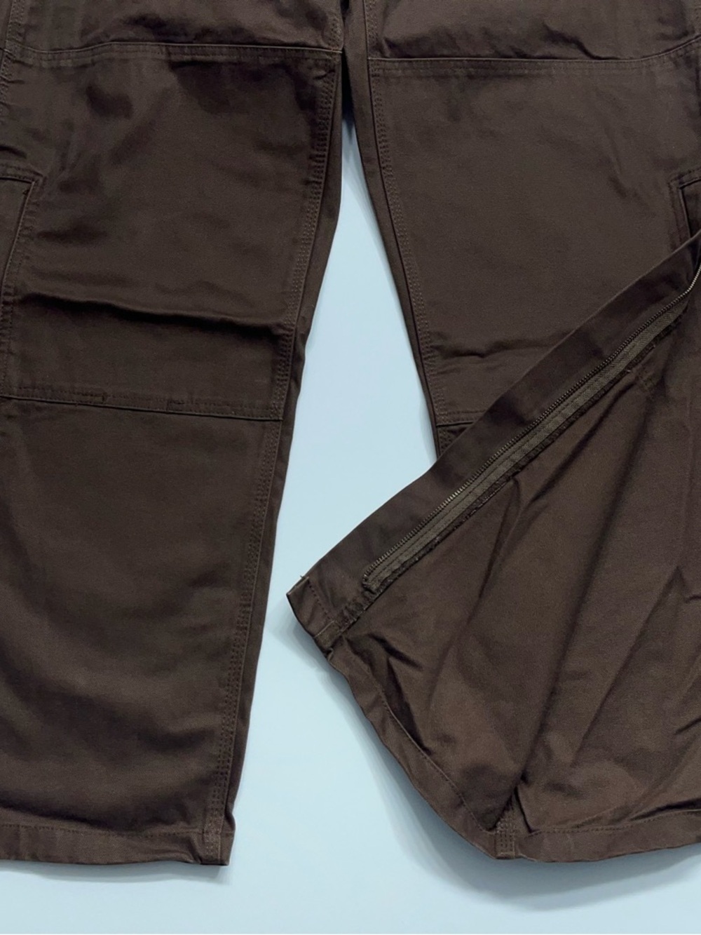 BERNE Double Knee Bib Overalls Mens 38x32 Heavy Weight Canvas Brown Workwear NEW - Picture 6 of 13